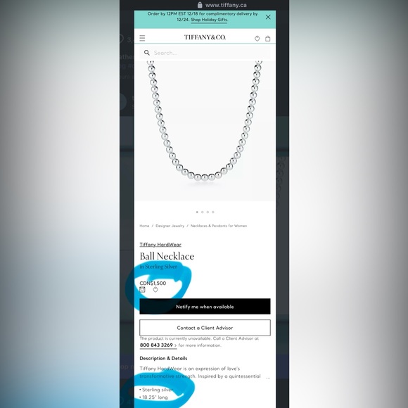 FIRM - Authentic & Rare 35โ Long Tiffany & Co Hardwear Ball Necklace - Picture 8 of 13